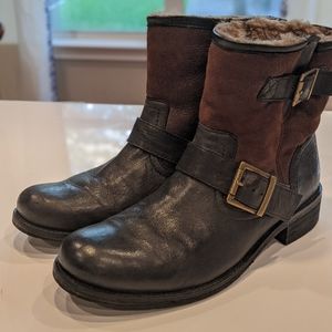 Trask Shearling Booties, 8.5